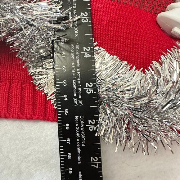 Ugly Christmas Sweater Singing Tropical Pineapple LIGHTS UP Tinsel Party Winner - Picture 5 of 5